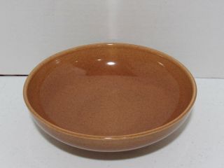 Russell Wright Iroquois 8 Inch Serving Bowl Ripe Apricot Nutmeg Caramel Brown
