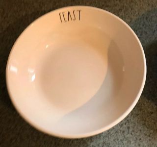 Rae Dunn – FEAST Pasta Salad Dinner Bowls - Set of 2 White Ceramic 2