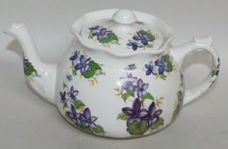 Vintage Arthur Wood England Teapot Bouquet Violets