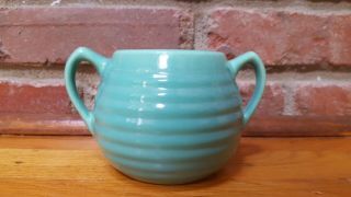 Vintage Bauer Pottery Los Angeles Jade Green Ringware Sugar Bowl - No Lid - Euc