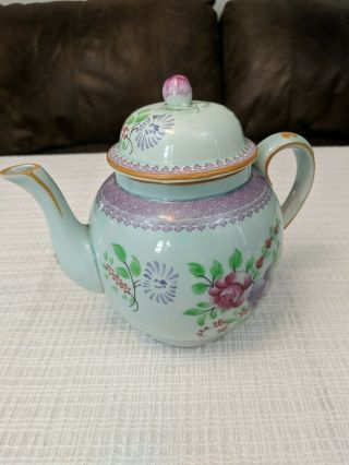 Vintage Adams Calyx Ware Tea Pot & Lid Hand Painted England