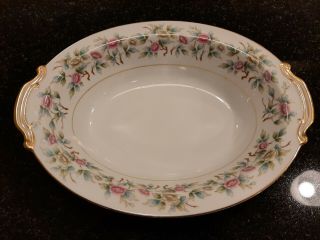 Vintage Noritake Roselace Oval Vegetable Serving Bowl Dinnerware