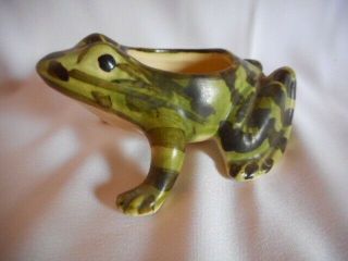Vintage Brush Mccoy Pottery Figural Frog Planter