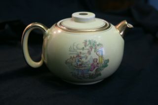 Vintage Ws George Palestine Oh Teapot Tea Pot,  Ladies Picking Grapes Scene