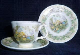Royal Doulton Brambly Hedge Spring Mini Cup Saucer Plate Set Gift 4 Child