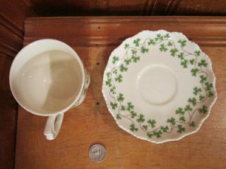 Shannon Irish Shamrock Porcelain Tea Cup Saucer Bone China Clover Scalloped 5