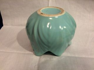 Vintage Art Pottery Turquoise Green Tulip Vase /Planter. 3