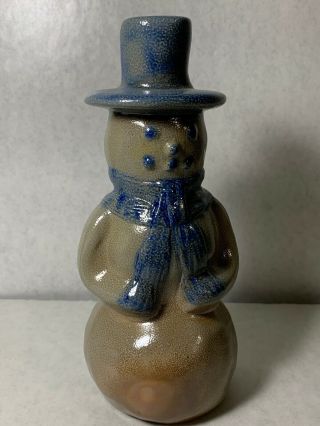 Beaumont Brothers Pottery Bbp 1995 Snowman Figurine Salt Glaze 8”
