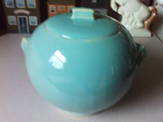 Nelson Mccoy Pottery Teal Ball Cookie Jar