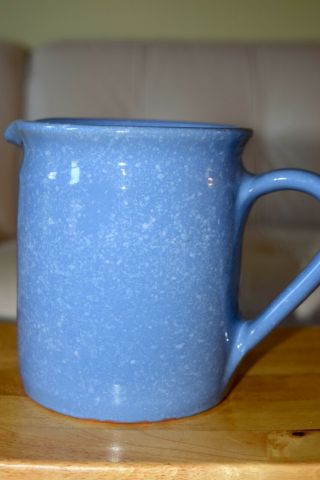 Blue Bybee Inspired Pottery Pitcher Large Capacity 32 Ounces