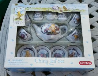 Other Classic Winnie The Pooh China Tea Set 12 Piece Porcelain Schylling Nib