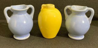 Shawnee Pottery Miniature (3) Jug And Two Handled Vases Vintage 1930’s / 40’s