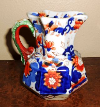 Antique Early Mason ' s Patent Ironstone China Hydra Jug 1815 - 1825 As - Is 2