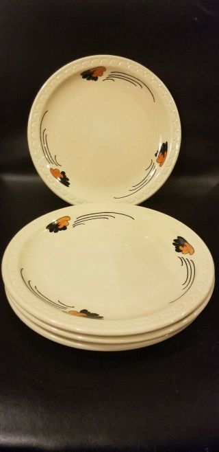 Syracuse China Econo Rim Restaurant Ware 9 " Plates 1930 