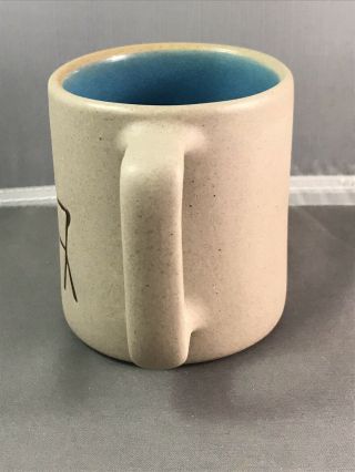 Pigeon Forge Pottery Cup/Mug Stoneware - Deer Blue Interior 2