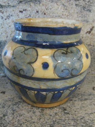 18th 17th Century ? Italian Syrian ? Albarello Apothecary Jar or Vase 2