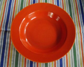 Vintage Homer Laughlin Harlequin Red 8 1/4 " Rimmed Soup Bowl Fiesta