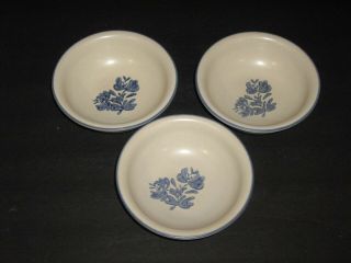 Pfaltzgraff Yorktowne Stonesware 6 " Soup / Cereal Bowls Set Of 3 Vintage Usa