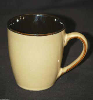 Old Vintage Aster by Pfaltzgraff Coffee Cup Mug w Red Flowers Beige Brown Body 3
