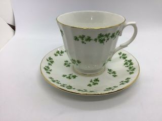 Vintage Duchess Fine China Cup And Saucer Shamrock Pattern