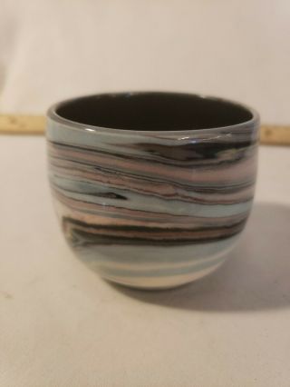 Signed Small Art Pottery Cup Hand Turned Signed Small Cup Vase Mug
