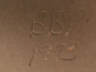 BEAUMONT BROTHERS POTTERY BBP 1993 SALT GLAZED BOWL WITH LEAF DESIGN 2