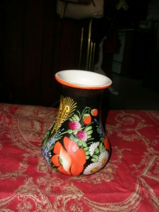 Vintage Signed Hand Painted Czechoslovakia Vase