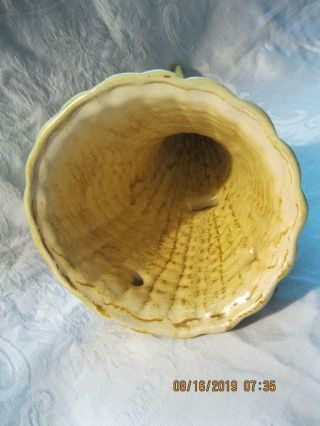 Red Wing Pottery Green Basket - weave Cornucopia Horn Of Plenty Centerpiece 4