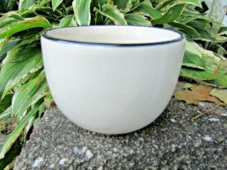 Hartstone Pottery Vtg Stoneware Jumbo Mug Bowl Schoolhouse Electric White Black