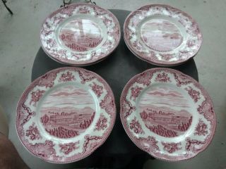 Set 6 Johnson Brothers Old Britian Castles Made In England Salad Service Plates