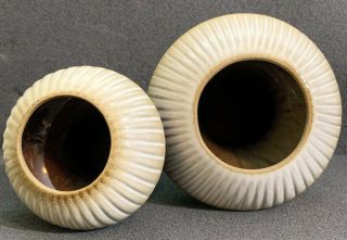 Robert Maxwell Studio Pottery Mushroom Vases (2) Mid Century Modern California 4