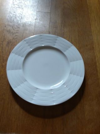 Lenox Entertain 365 Sculpture White Porcelain Dinnerware Salad Accent Plate
