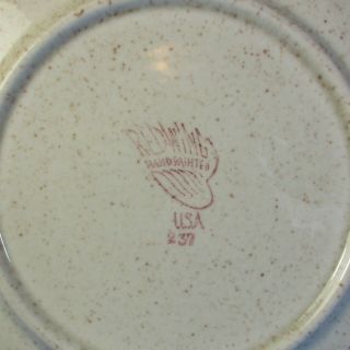 Red Wing BOB WHITE Bread Plate 1 USA Tan with Blue Brown Birds 4