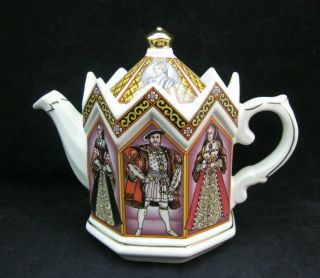 Vintage Sadler Teapot 4440 King Henry Viii And His Six Wives Made In England