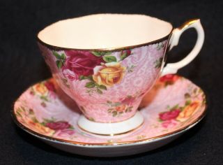 Royal Albert Old Country Roses Dusky Pink Lace Cup & Saucer
