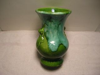 Vintage Brush McCoy Pottery Blue/ Green Vase 742 3