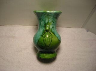 Vintage Brush McCoy Pottery Blue/ Green Vase 742 5