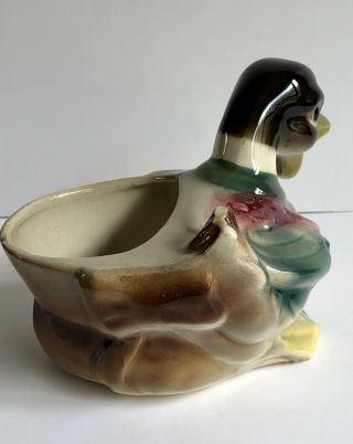 Vintage Shawnee Pottery Mallard Duck Ceramic Planter Vase USA Art Pottery 2