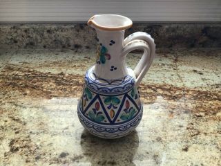 Handpainted Pitcher From Spain Toledo