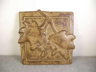 Janet Ontko Art Pottery Maple Leaf Wall Tile Arts & Crafts
