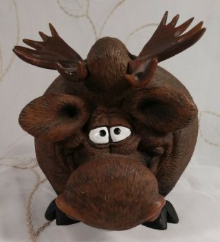 Collectible Brown Moose Piggy Bank (hard Plastic)