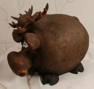 Collectible Brown Moose Piggy Bank (Hard Plastic) 2