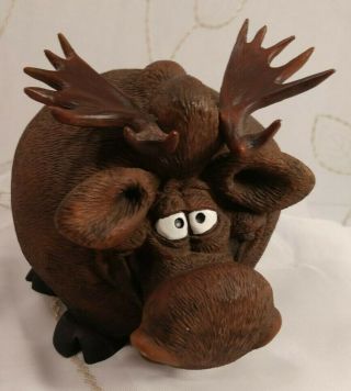 Collectible Brown Moose Piggy Bank (Hard Plastic) 5