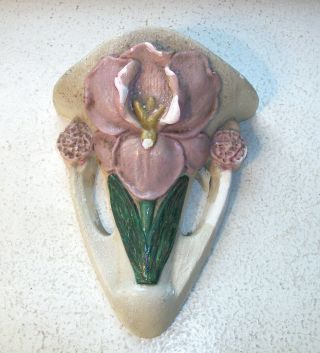 Arts And Crafts Ceramic Flower Wall Pocket - Paint - Circa 1910s