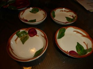 4 Small Franciscan Apple Dishes Bowls 3 1/2 " Usa
