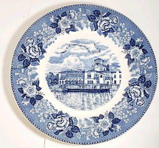 John Ringling Residence Plate Sarasota Historical Staffordshire Ware Plate Blue