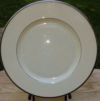 Lovely Vintage Lenox Bone China " Montclair " Dinner Plate - Platinum Trim - 10.  5 "