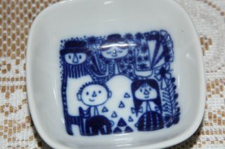 Vintage Porsgrund Norway Porcelain Cobalt Blue Snack Dish 2