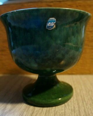 Vintage Royal Haeger Pedestal Bowl Planter Green Pottery