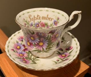 Royal Albert Flower Of The Month September Cup & Saucer Set